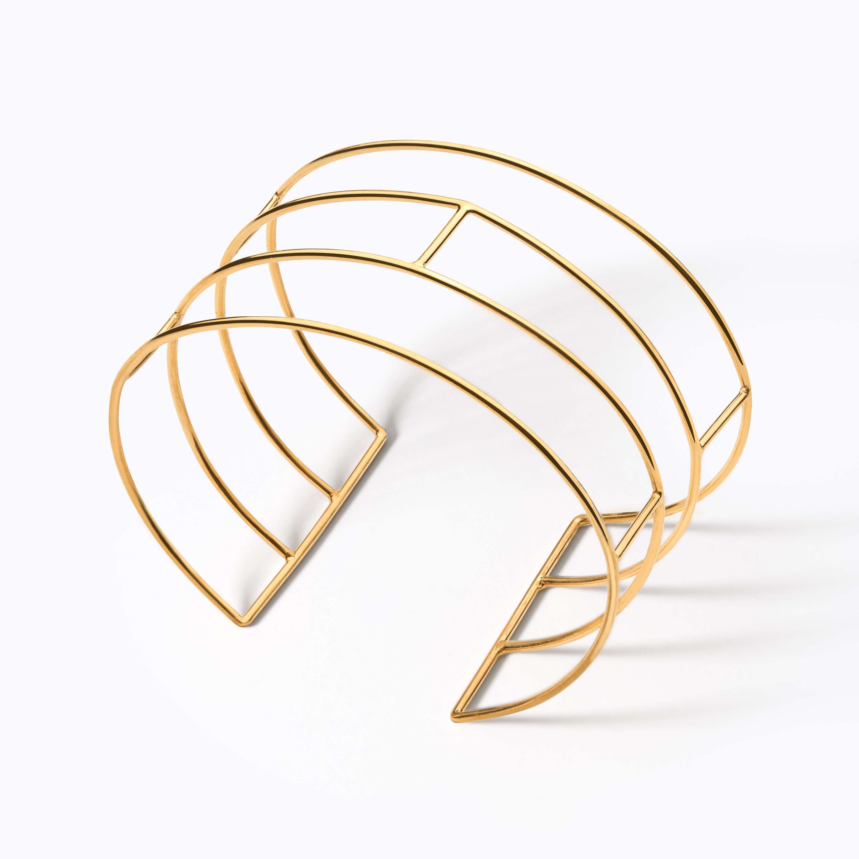 24K Wire Brique Cuff